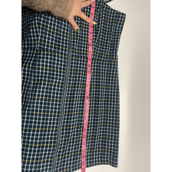 AEROPOSTALE Womens Small Plaid Zip Front Dress Spaghetti Strap Dark Academia Y2K - Picture 5 of 9
